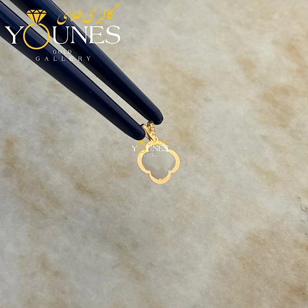 آویز طلا سواروسکی گل سفید
